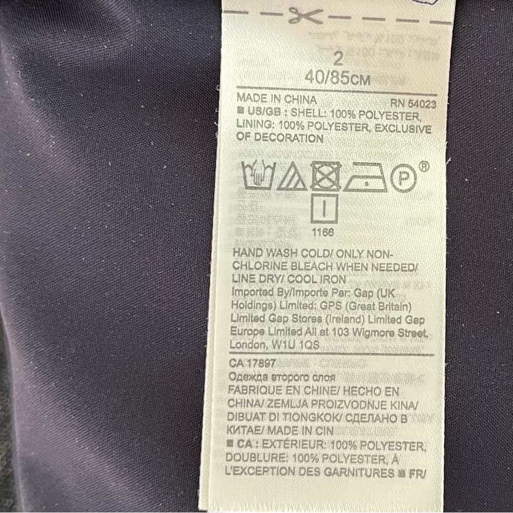 Banana Republic Navy Pleated Tulle A-Line Skirt Size 2 - Picture 9 of 12